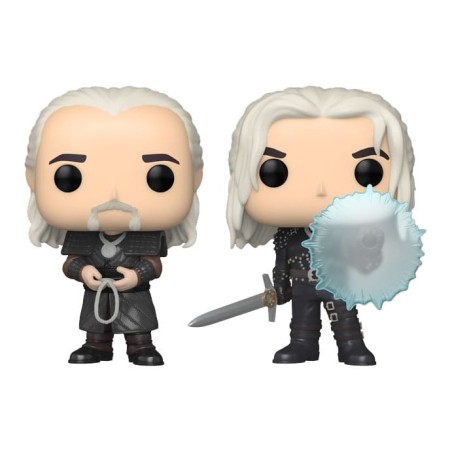 The Witcher - Pack 2 POP! Television Vinyl figurines Geralt & Vesemir 9 cm