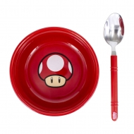 Super Mario - Set petit-déjeuner mug avec cuillère Power-Up Mushroom