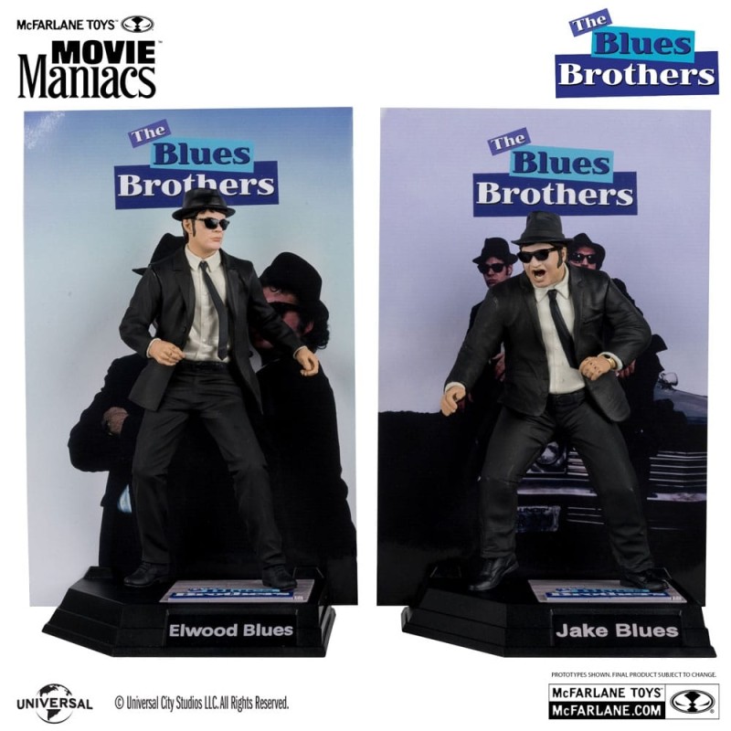 Blues Brothers - The  pack 2 statuettes PVC Movie Maniacs Jake & Elwood Blues (Gold Label) 15 cm