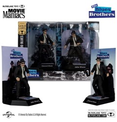 The Blues Brothers - Pack 2 statuettes Movie Maniacs Jake & Elwood Blues (Gold Label) 15 cm