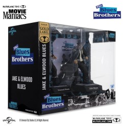 The Blues Brothers - Pack 2 statuettes Movie Maniacs Jake & Elwood Blues (Gold Label) 15 cm