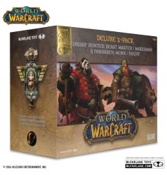 World of Warcraft - Pack 2 statuettes PVC 1/12 Dwarf Hunter: Beast Master & Pandaren: Monk (Gold Label) 15 cm