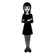 Mercredi - Set 4 pin's émaillés Mercredi Addams Paper Doll 3 cm By Loungefly