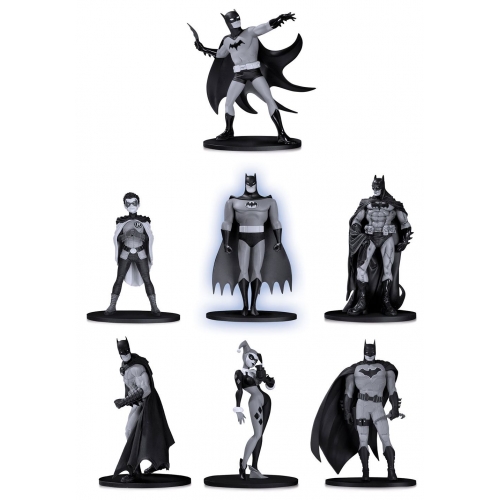 Batman - Pack 7 figurines Batman Black & White Box Set 2 10 cm