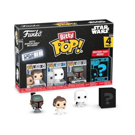 Star Wars - Pack 4 figurines Bitty POP! Vinyl Leia 2,5 cm