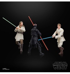 Star Wars Episode I Black Series - Pack 3 figurines Qui-Gon Jinn, Darth Maul, Obi-Wan Kenobi 15 cm