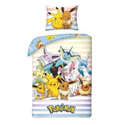 Pokémon - Parure de lit Pikachu, Évoli & Friends 140 x 200 cm / 70 x 90 cm