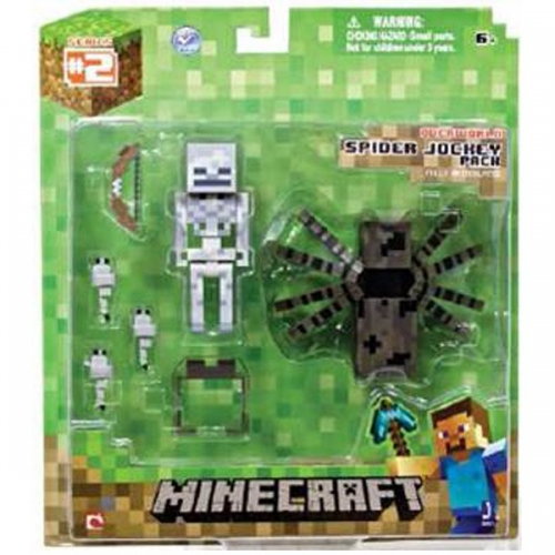 MINECRAFT - Figurine Coffret Squelette et Araignée