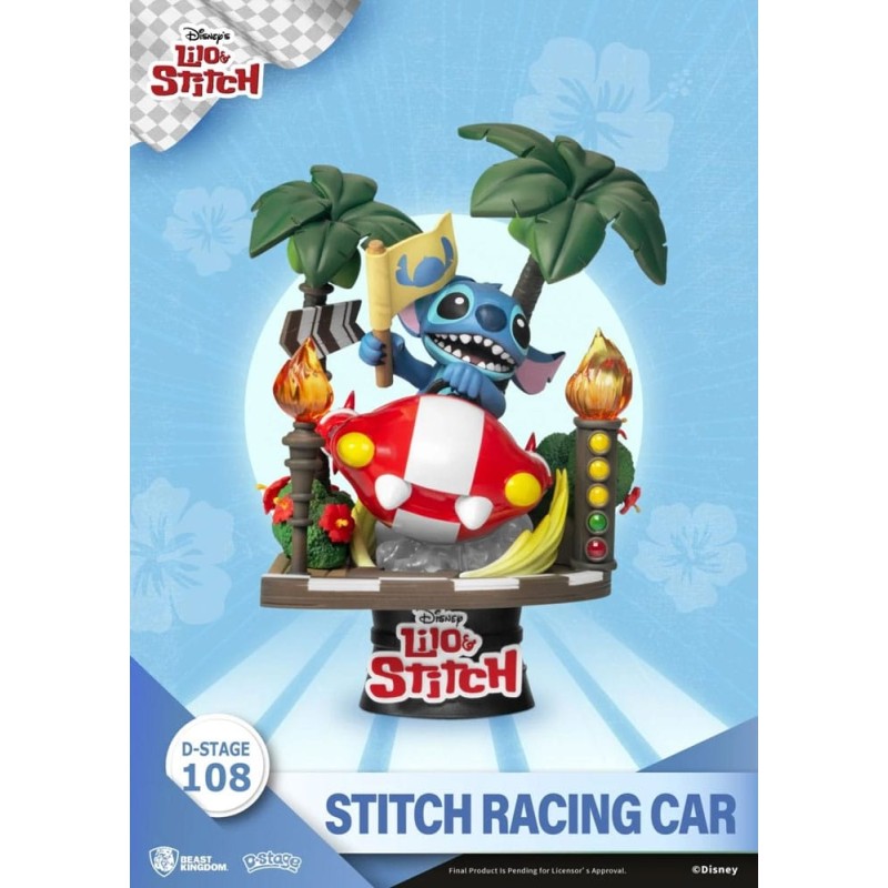 Lilo & Stitch - Disney:  - Stitch Racing Car PVC Diorama