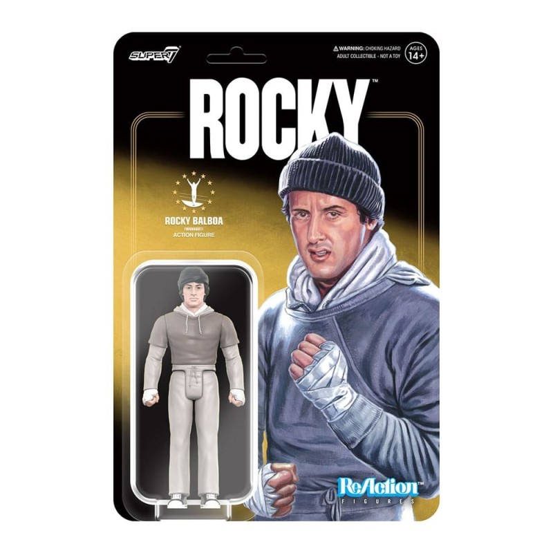 Figurine Rocky I – Super7 ReAction – Rocky Balboa Workout (PVC, Neuf)