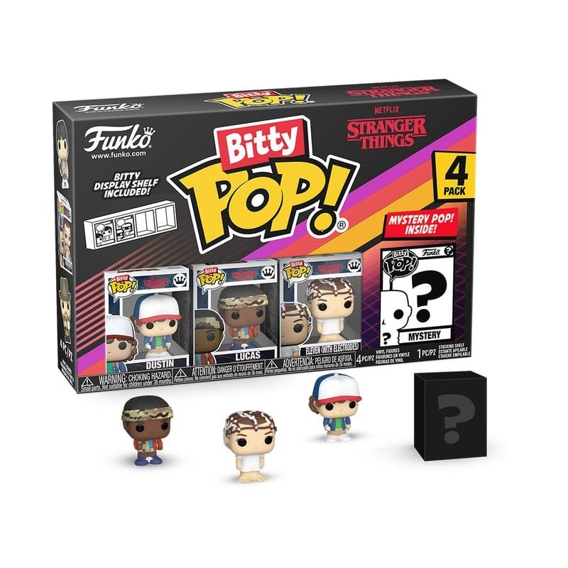 Stranger Things - Pack 4 figurines Bitty POP! Vinyl Dustin 2,5 cm