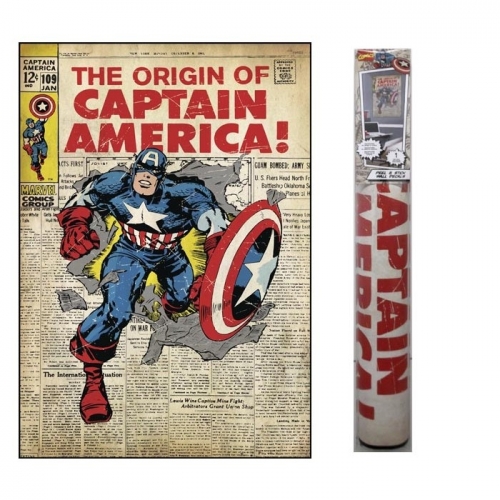 MARVEL - Sticker géant repositionnable Captain America 