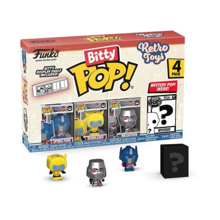 Retro Toys - Pack 4 figurines Bitty POP! Vinyl Transformers 2,5 cm