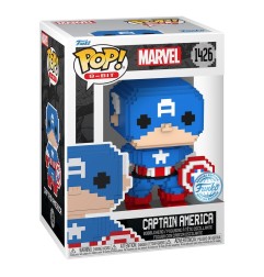 Marvel - Figurine POP! 8-Bit Captain America 9 cm