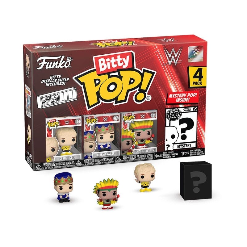 WWE - Pack 4 figurines Bitty POP! Vinyl Dusty Rhodes 2,5 cm