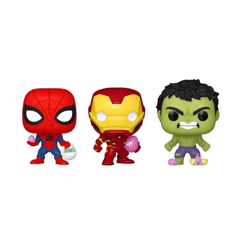 Marvel - Pack 3 figurines Pocket POP! Vinyl Easter 4 cm