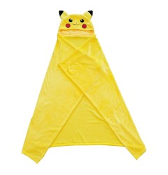 Pokémon Coral - Couverture à capuche Pikachu 120 x 150 cm