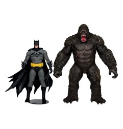DC Comics - DC Justice League Monsterverse DC Multiverse pack de 2 figurines Batman & Kong 29 cm