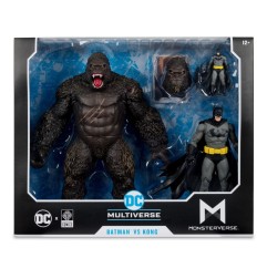 DC Justice League Monsterverse DC Multiverse - Pack de 2 figurines Batman & Kong 29 cm