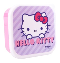 Sanrio - Pack 3 boîtes à goûter Hello Kitty Fresh Bites