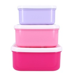 Sanrio - Pack 3 boîtes à goûter Hello Kitty Fresh Bites