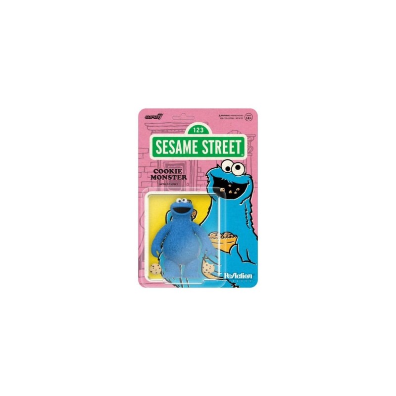 1, Rue Sésame - Figurine ReAction Wave 02 Cookie Monster 10 cm