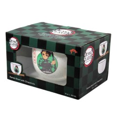 Demon Slayer: Kimetsu no Yaiba - Bol à ramen avec baguettes Tanjiro 414 ml