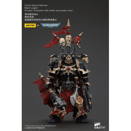 Warhammer - 40k Actionfigur Chaos Space Marines Black Legion Chosen Champion with bolter and power maul 20 cm
