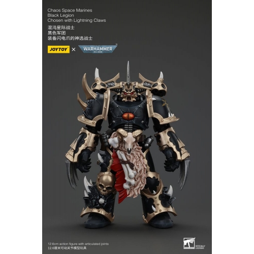 Warhammer 40k - Figurine Chaos Space Marines Black Legion Chosen avec Lightning Claws 20 cm