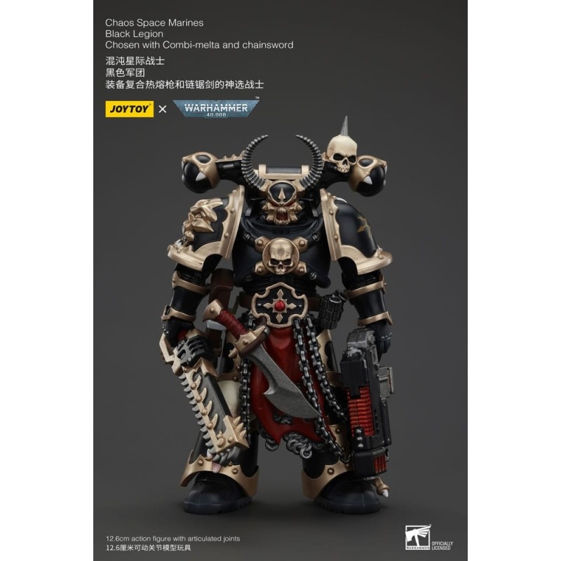 Warhammer - 40k Actionfigur Chaos Space Marines Black Legion Chosen with Combi-melta and chainsword 20 cm