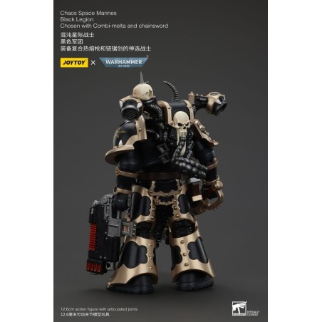 Warhammer - 40k Actionfigur Chaos Space Marines Black Legion Chosen with Combi-melta and chainsword 20 cm