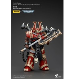Warhammer 40k - Figurine 1/18 World Eaters Khorne Berzerker avec Eviscerator Chainaxe 13 cm