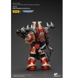 Warhammer 40k - Figurine 1/18 World Eaters Khorne Berzerker avec Eviscerator Chainaxe 13 cm