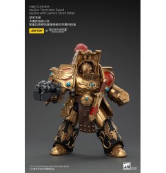 Warhammer The Horus Heresy - Figurine 1/18 Legio Custodes Aquilon Terminator Squad Aquilon avec Lastrum Storm Bolter 14 cm