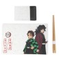 Demon Slayer: Kimetsu no Yaiba - Demon Slayer Plaque Sushi et baguettes ensemble en céramique Tanjiro & Giyu