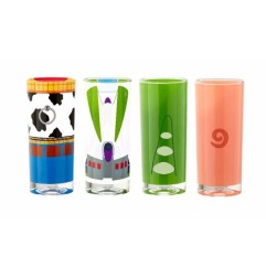 Toy Story - 4 pack 4 verres Buzz, Woody, Rex & Hamm