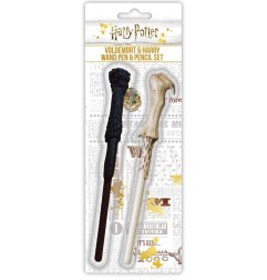 Harry Potter - Set stylo à bille et crayon baguette magique de Voldemort et Harry Harry Potter - Set stylo à bille et crayon baguette magique de Voldemort et Harry