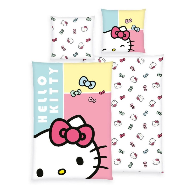 Hello Kitty - Parure de lit  Bow 135 x 200 cm / 80 x 80 cm