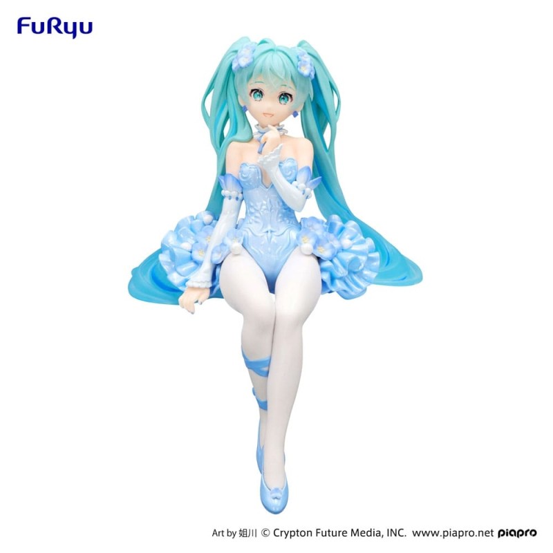 Hatsune Miku - Statuette PVC Noodle Stopper Flower Fairy Nemophila Pail Blue Color Ver. 15 cm