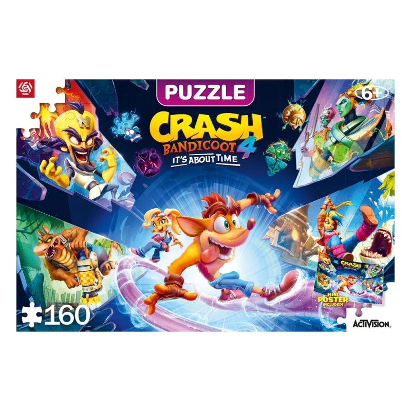Crash Bandicoot - 4 puzzle Kids It's About Time (160 pièces)