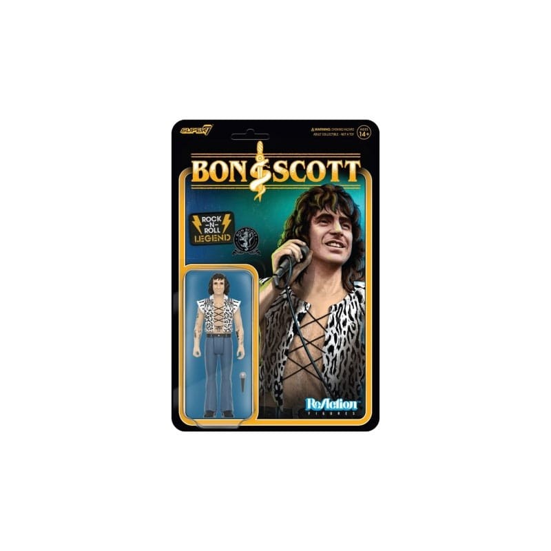 Autre - Bon Scott figurine ReAction Wave 02 Bon Scott (Leopard Print) 10 cm