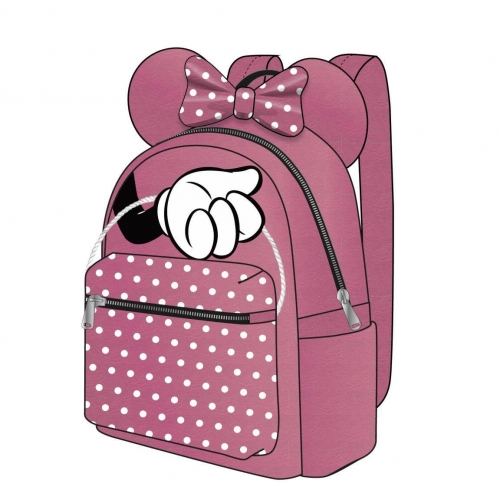 Disney - Sac à dos Casual Fashion Minnie Mouse Pink  Bow 22 x 23 x 11 cm