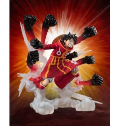 One Piece - Statuette Figuarts ZERO Extra Battle Monkey D. Luffy -Gum Gum Hawk Gatling- 19 cm