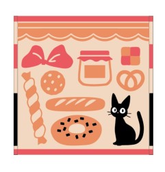 Studio Ghibli - Kiki la petite sorcière serviette de toilette Jiji's Bakery 25 x 25 cm