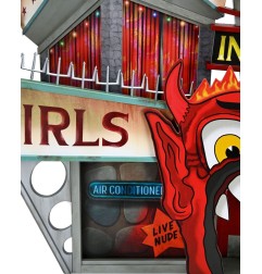 Beetlejuice - (1988) diorama Trenchcoat with Spikes Inferno Room Deluxe Set