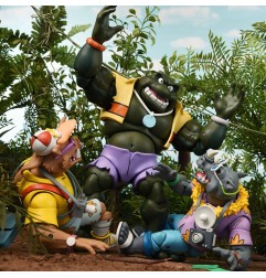 Tortues Ninja - (Cartoon 1980) pack 2 figurines Vacation Bebop and Rocksteady 18 cm