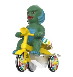 Universal Monsters - Figurine Super Cycles La Créature du Lagon Noir (Dark Green with Yellow Trike) 13 cm
