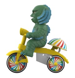 Universal Monsters - Figurine Super Cycles La Créature du Lagon Noir (Dark Green with Yellow Trike) 13 cm