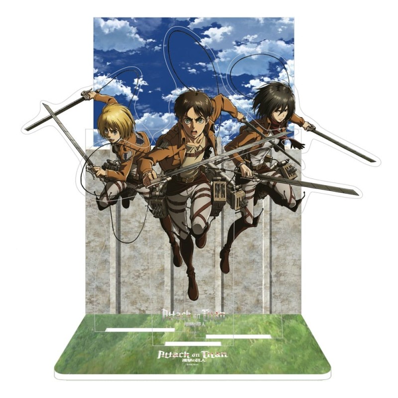 L'Attaque des Titans - Attack on Titan diorama acrylique Eren, Mikasa & Armin 20 cm