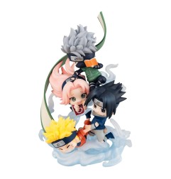 Naruto Shippuden - Statuette FigUnity Gather here, Team 7 13 cm (avec cadeau)